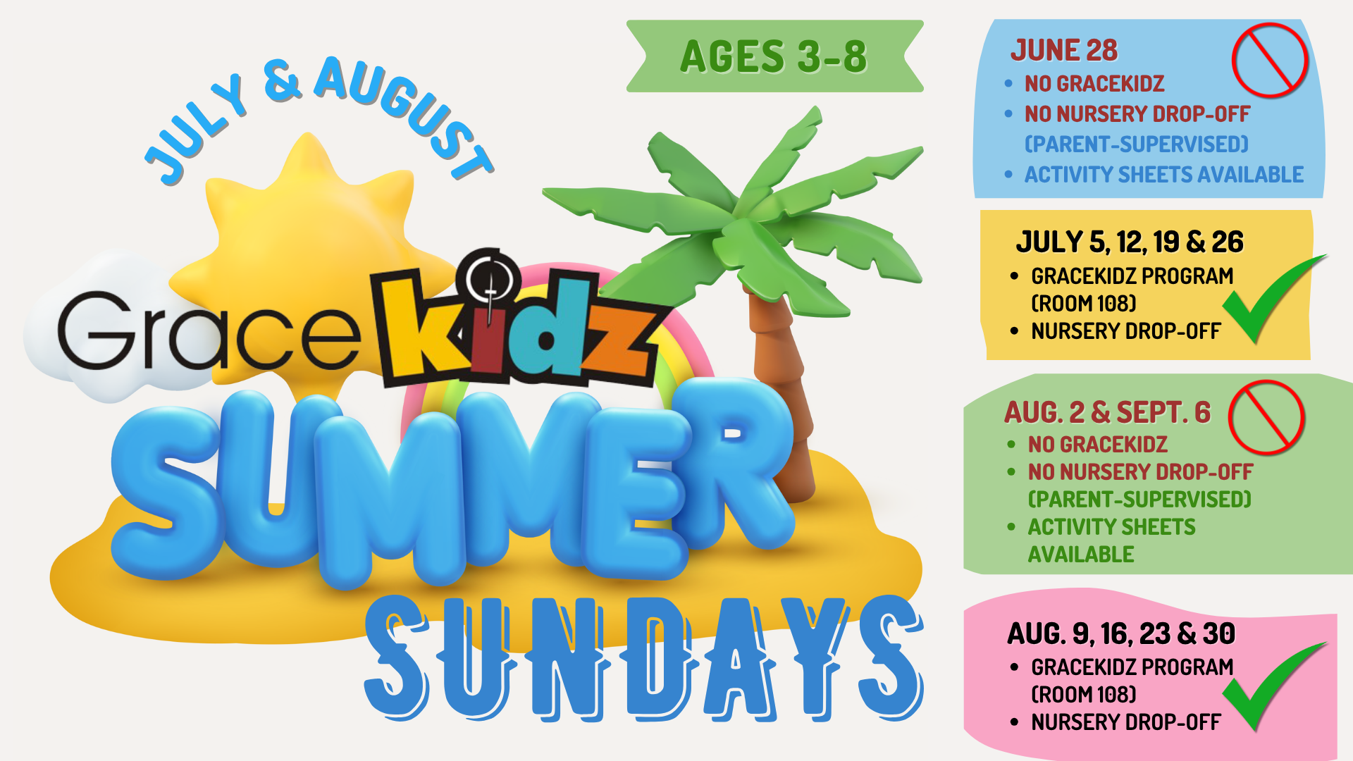 2026 GraceKidz Summer Sundays