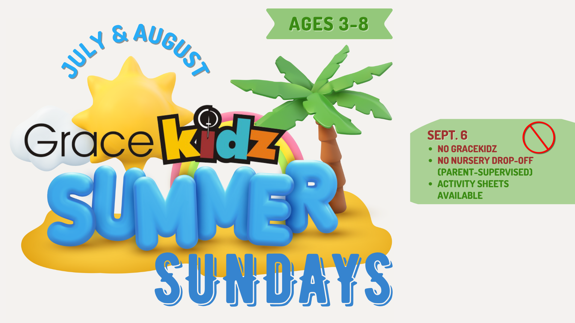 2026 GraceKidz Summer Sundays